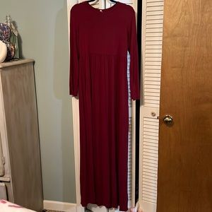 Maroon maxi dress